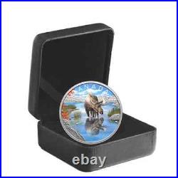 2024 Canada Wildlife Reflections Moose 1 oz Fine Silver Colourized Coin from RCM