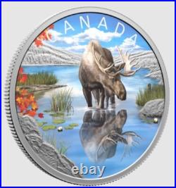 2024 Canada Wildlife Reflections Moose $20 99.99% Pure Silver Coin In Stock 2024 Canada Wildlife Reflections Moose $20 99.99% Pure Silver Coin In Stock