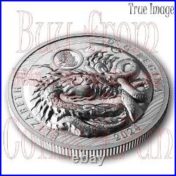2024 Canada Year of the Dragon from R&D $50 Two-Sided EHR Pure Silver Proof Coin