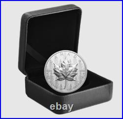 2024 Maple Leaf Canada Ultra-High Relief UHR SML $20 1 OZ Pure Silver Proof Coin