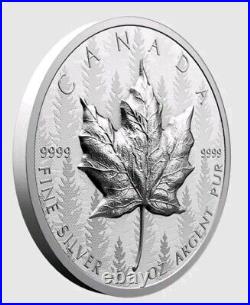 2024 Maple Leaf Canada Ultra-High Relief UHR SML $20 1 OZ Pure Silver Proof Coin