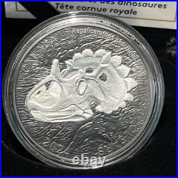 2024 Royal Horned Face Discovering Dinosaurs $20 Pure Silver Coin Canada