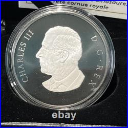2024 Royal Horned Face Discovering Dinosaurs $20 Pure Silver Coin Canada