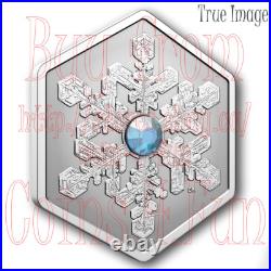 2024 Snowflake $20 Hexagon Proof Pure Silver Coin #2 with Crystal Canada
