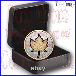 2024 Super Incuse SML $20 Proof Pure Silver Maple Leaf Yellow Gold Plated Coin