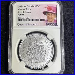 2024 W Canada S50c Coat Of Arms SP70 FR