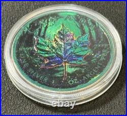 2025 1 Oz. 9999 Silver Canada Maple Leaf Color Mystic Forest Coin in Box/COA