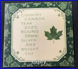 2025 1 Oz. 9999 Silver Canada Maple Leaf Color Mystic Forest Coin in Box/COA