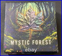 2025 1 Oz. 9999 Silver Canada Maple Leaf Color Mystic Forest Coin in Box/COA