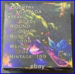 2025 1 Oz. 9999 Silver Canada Maple Leaf Color Mystic Forest Coin in Box/COA