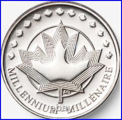 2025 $20 Elegant Maple Leaf Coin One Ounce Fine Silver with Black Rhodium