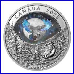 2025 $20 Moon Sky Raven Holographic Pure Silver Coin Canada 2025 $20 Moon Sky Raven Holographic Pure Silver Coin Canada