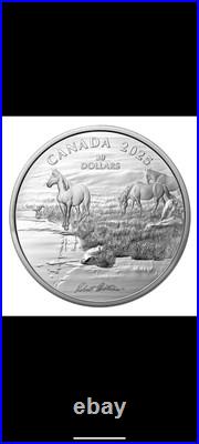 2025 $30 Mustang Country By Robert Bateman Pure Silver Coin