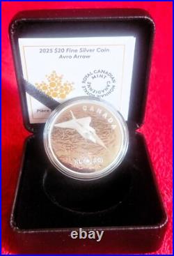 2025 Avro Arrow $20 1 oz. Proof Pure Silver Coin Canada