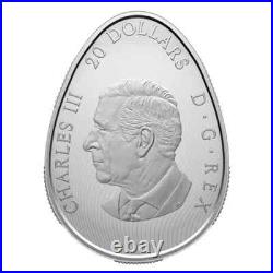 2025 CANADA UKRAINIAN PYSANKA 1oz. 9999 Pure Silver Easter Egg Shaped $20 Coin