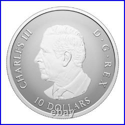 2025 Canada $10 Fine Silver Coin Gleaming Maple Leaves