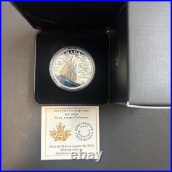 2025 Canada $15 Tall Ships Three Masted Schooner Pure Silver Coin