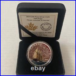 2025 Canada $15 Tall Ships Three Masted Schooner Pure Silver Coin