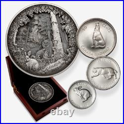 2025 Canada $175 Predator or Prey Shadow Box 23.75 oz Fine Silver Coin + Bonus