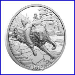 2025 Canada 1 oz Proof Silver Great Hunters Wolf in High Relief