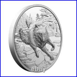 2025 Canada 1 oz Proof Silver Great Hunters Wolf in High Relief