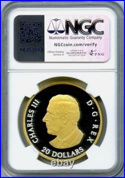2025 Canada $20 ALLEGORIES OF JUSTICE & TRUTH Gilt NGC PF70 FR BOX/COA