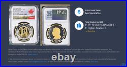 2025 Canada $20 ALLEGORIES OF JUSTICE & TRUTH Gilt NGC PF70 FR BOX/COA