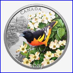 2025 Canada $20 Colorful Birds Baltimore Oriole One Ounce Pure Silver Coin