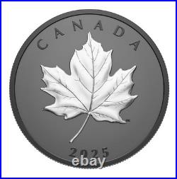 2025 Canada $20 Elegant Maple Pure Silver Coin with Rhodium Plating