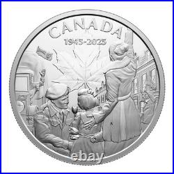 2025 Canada $20 Fine Silver Coin 80th Anniversary of the End of WWII in Europe