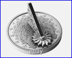 2025 Canada $20 Fine Silver Coin. 9999 Functional Pure Silver Sundial 1 OZ