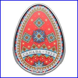 2025 Canada $20 Ukrainian Pysanka(?) 1oz Fine Silver Proof Coin RCM Sealed