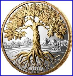 2025 Canada $50 Maple Tree of Life 5 oz Fine Silver Coin, Low Cert # below 50