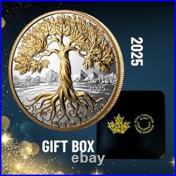 2025 Canada $50 Maple Tree of Life 5 oz Fine Silver Coin, Low Cert # below 50