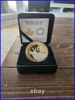 2025 Canada Animal Portraits Elk $20 99.99% Pure Silver Coin