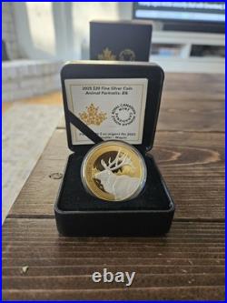 2025 Canada Animal Portraits Elk $20 99.99% Pure Silver Coin