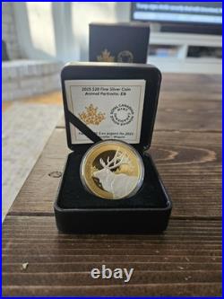 2025 Canada Animal Portraits Elk $20 99.99% Pure Silver Coin