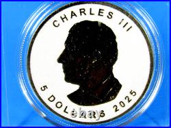 2025 Canada, Maple Leaf, Diamond Dust & 24 K Gold in OGP with COA