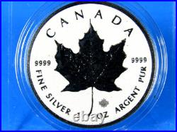 2025 Canada, Maple Leaf, Diamond Dust & Black Platinum in OGP with COA