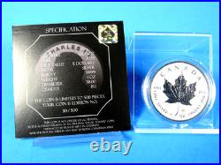 2025 Canada, Maple Leaf, Diamond Dust & Black Platinum in OGP with COA
