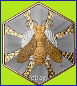 2025 Canada Nature Delight Honey Bee Proof Silver Hexagon $20 Coin Mint Set UNC