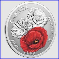2025 Canada Remembrance Day $20 99.99% Pure Silver Coin