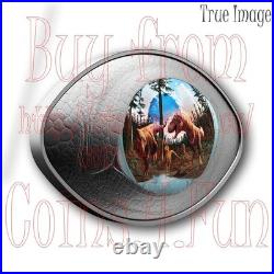 2025 Dinosaur Eye $20 1oz. Proof Pure Silver Curved Oval-Shaped Coin Canada