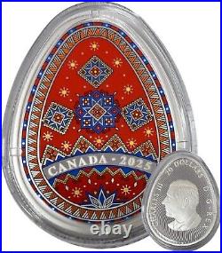 2025 Ukrainian 1oz Pysanka $20 Pure Silver Coloured Egg Coin Canada