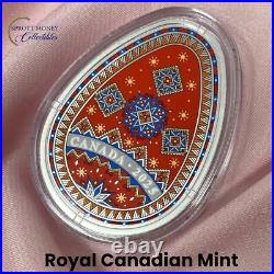 2025 Ukrainian 1oz Pysanka $20 Pure Silver Coloured Egg Coin Canada