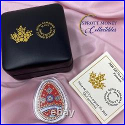 2025 Ukrainian 1oz Pysanka $20 Pure Silver Coloured Egg Coin Canada