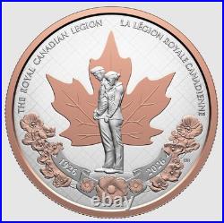 2026 CANADA 100th THE ROYAL CANADIAN LEGION 7 COIN SET 99.99% PURE SILVER COINS