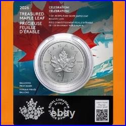 2026 CANADA TREASURED MAPLE LEAF WOLF PRIVY MARK 1oz. 99.99% PURE SILVER COIN
