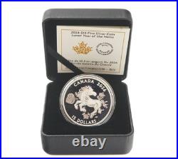 2026 Canada $15 Silver Coin Lunar Year of the Horse. 9999 Fine RCM