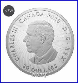2026 Canada $20 Artemis Moon Mission GLOWS! (light inc)-99.99% silver coin
